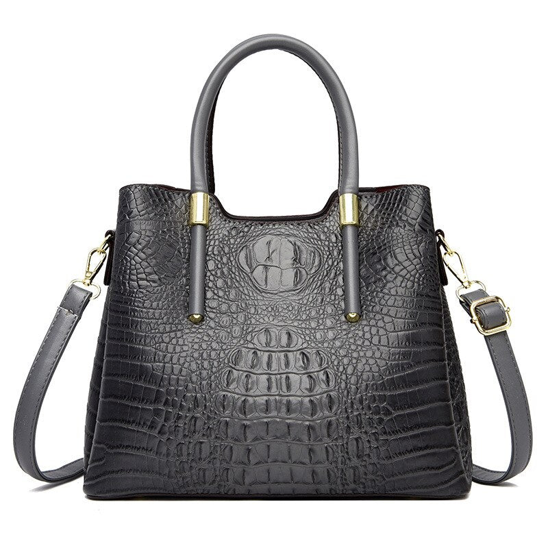 Fashion Alligator Women Handbags Designer Luxury Crocodile Pu Leather Shoulder Crossbody Bags Retro Large Tote Female Purse