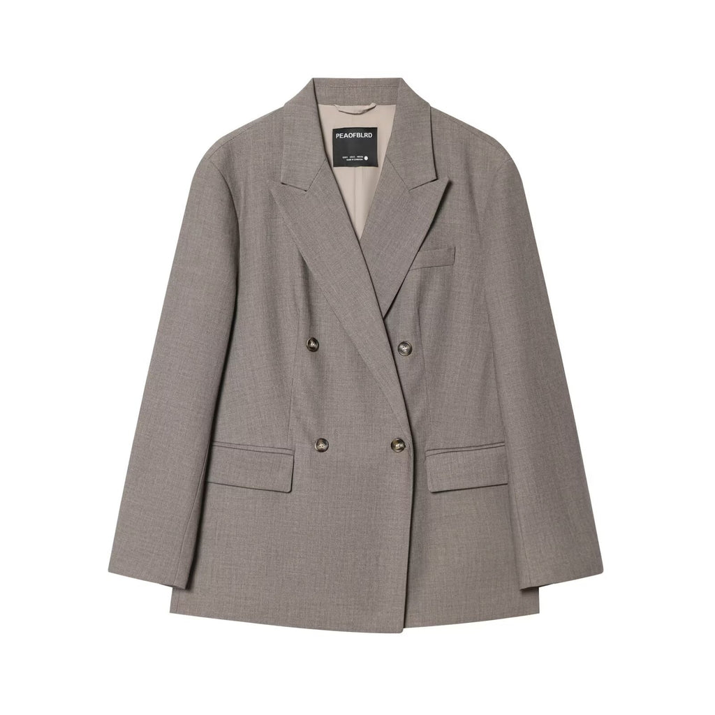 Commuting style double breasted suit+trousers