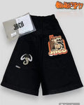 Printed jeans men's straight leg loose wide leg pants