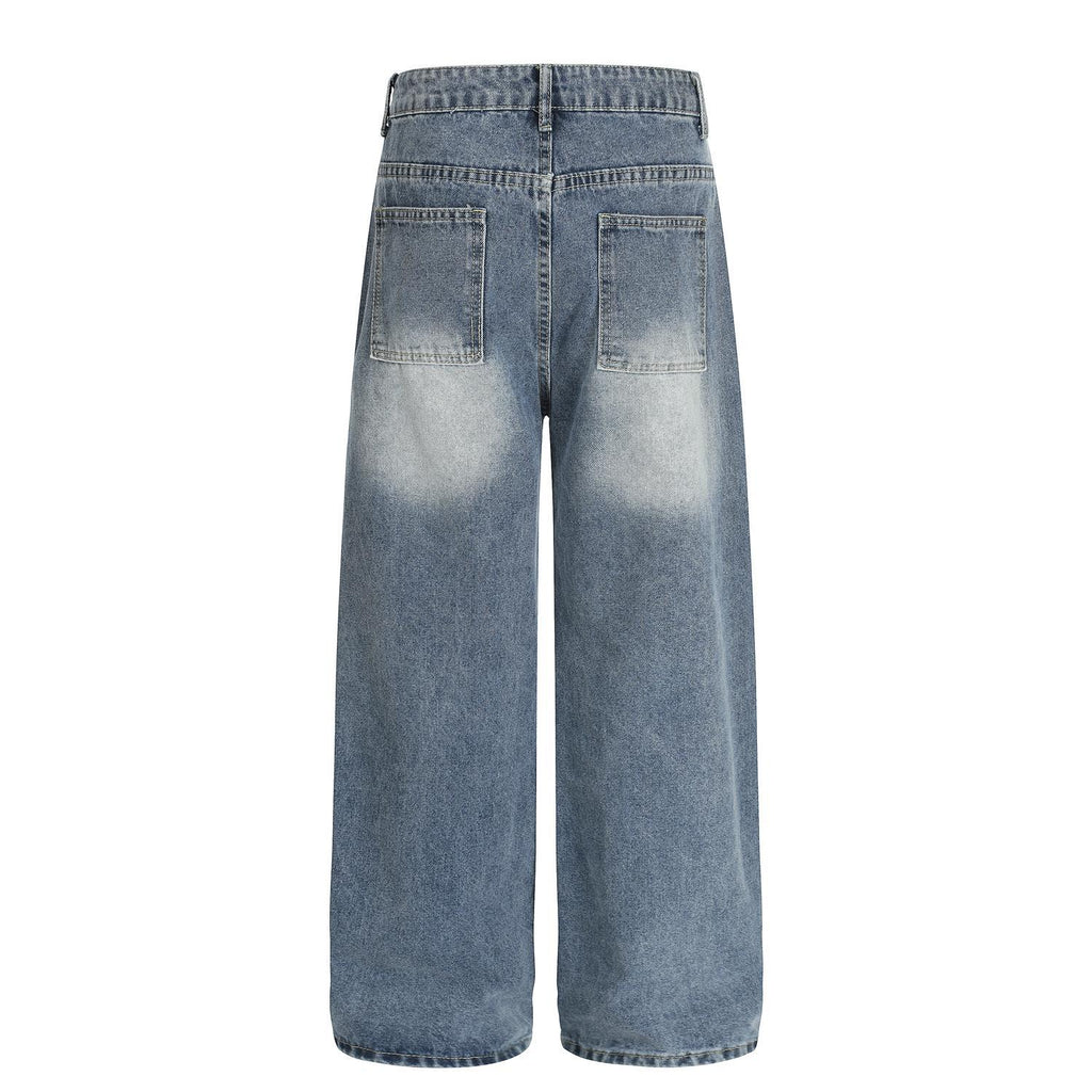 Fun retro graffiti puppy print jeans