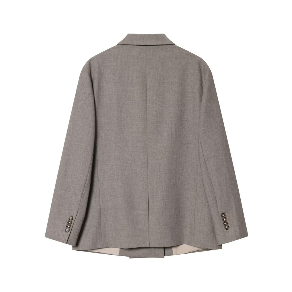 Double-Breasted Casual Women's Suit Pants