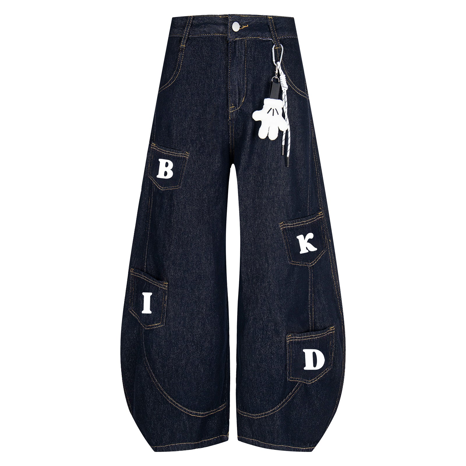 Doll pendant jeans loose wide leg pants