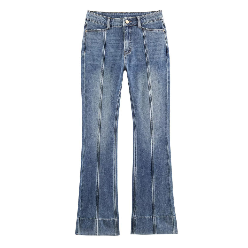 Women's Classic Versatile Mid-Waist Flare Jeans