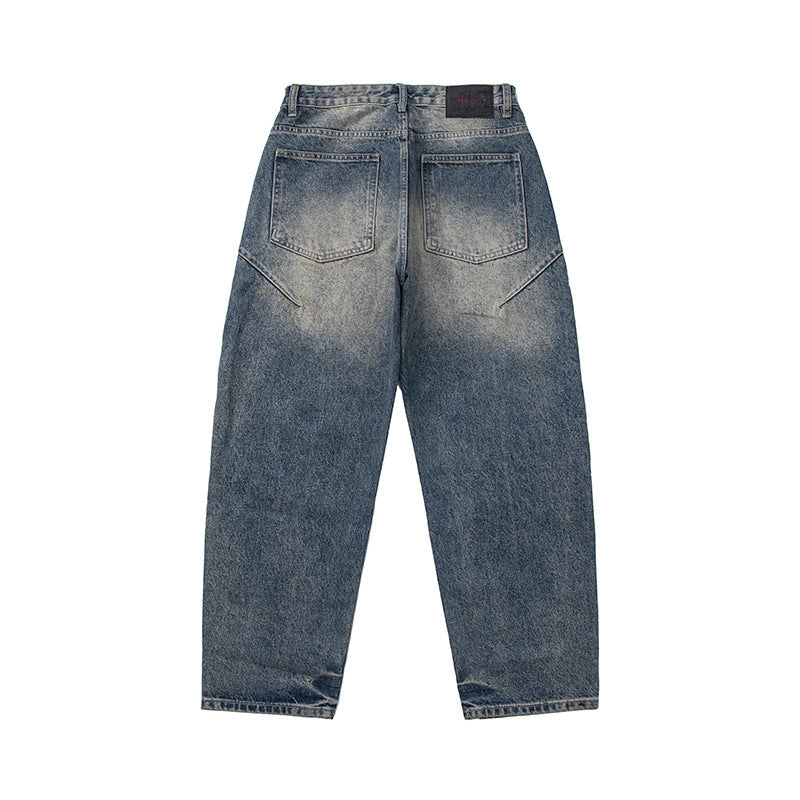 Pants Men Straight Leg Streetwear Style Casual Jeans