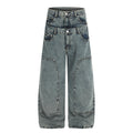 Women's Double Waistband Regular Youth  Casual Jeans Pants