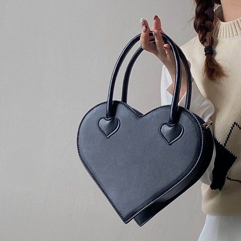 Copy of Fashion Design Women's Shoulder Bag Vintage Cool Girls Love Heart Handbags Retro Female Black Small Tote Purse Messenger Bags