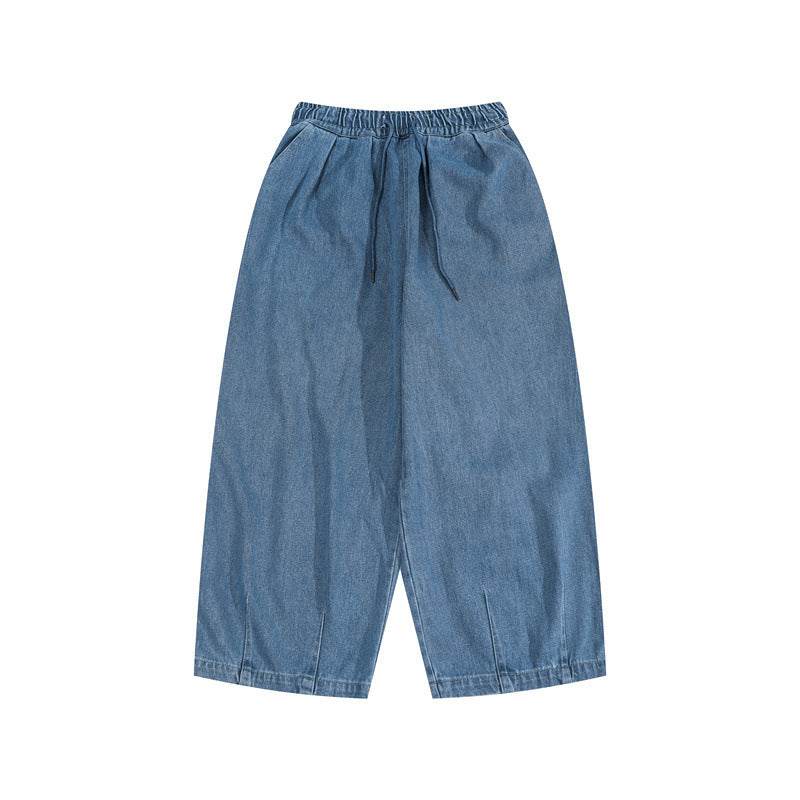 Floor length wide leg men's and women's jeans