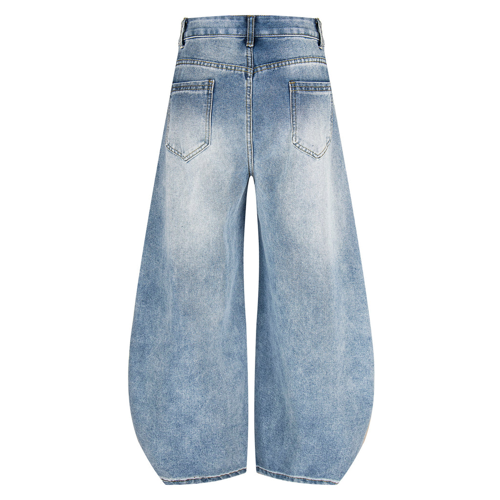Doll pendant jeans loose wide leg pants