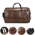 PU travel bag large capacity cylindrical sports fitness bag business casual short trip luggage bag