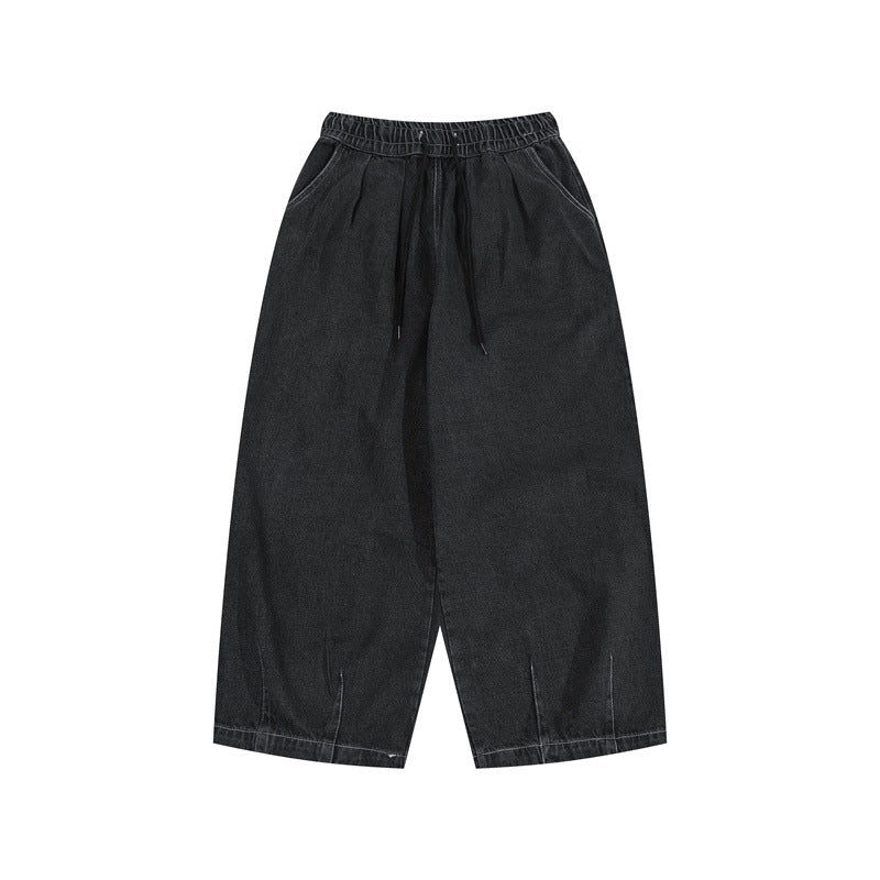 Floor length wide leg men's and women's jeans
