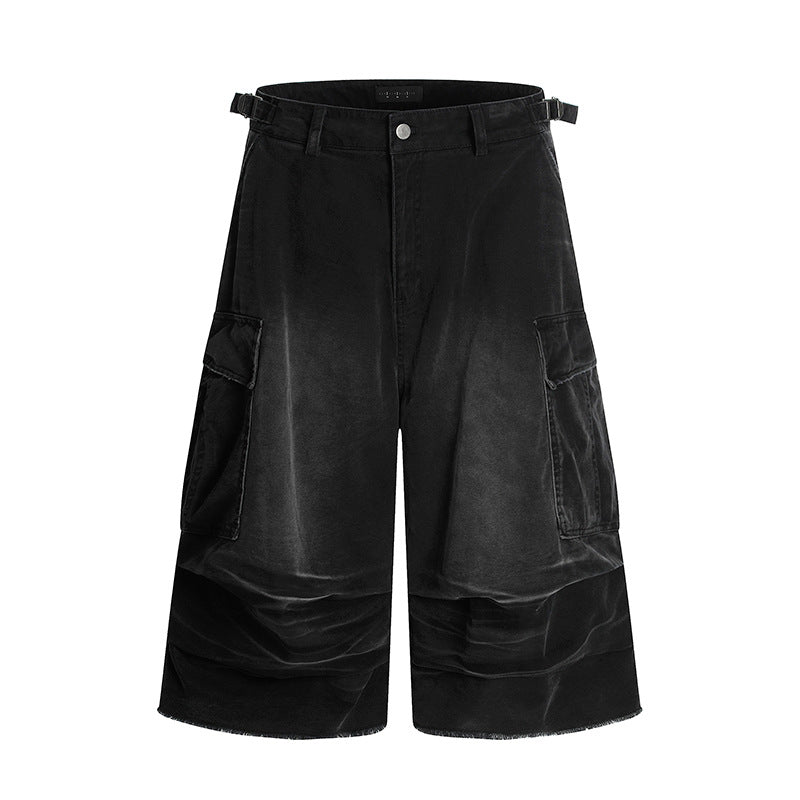 Wrinkled seven quarter jeans
