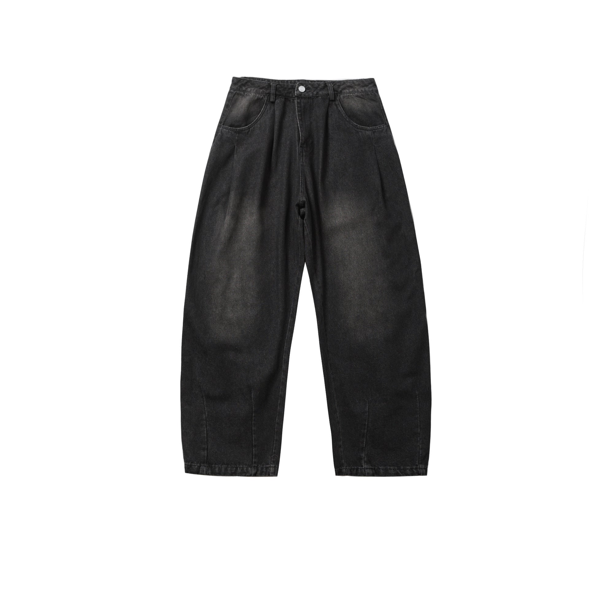 Loose Fit Washed Straight Leg Wide Leg Jeans for Men