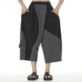 Contrasting tapered cropped pants