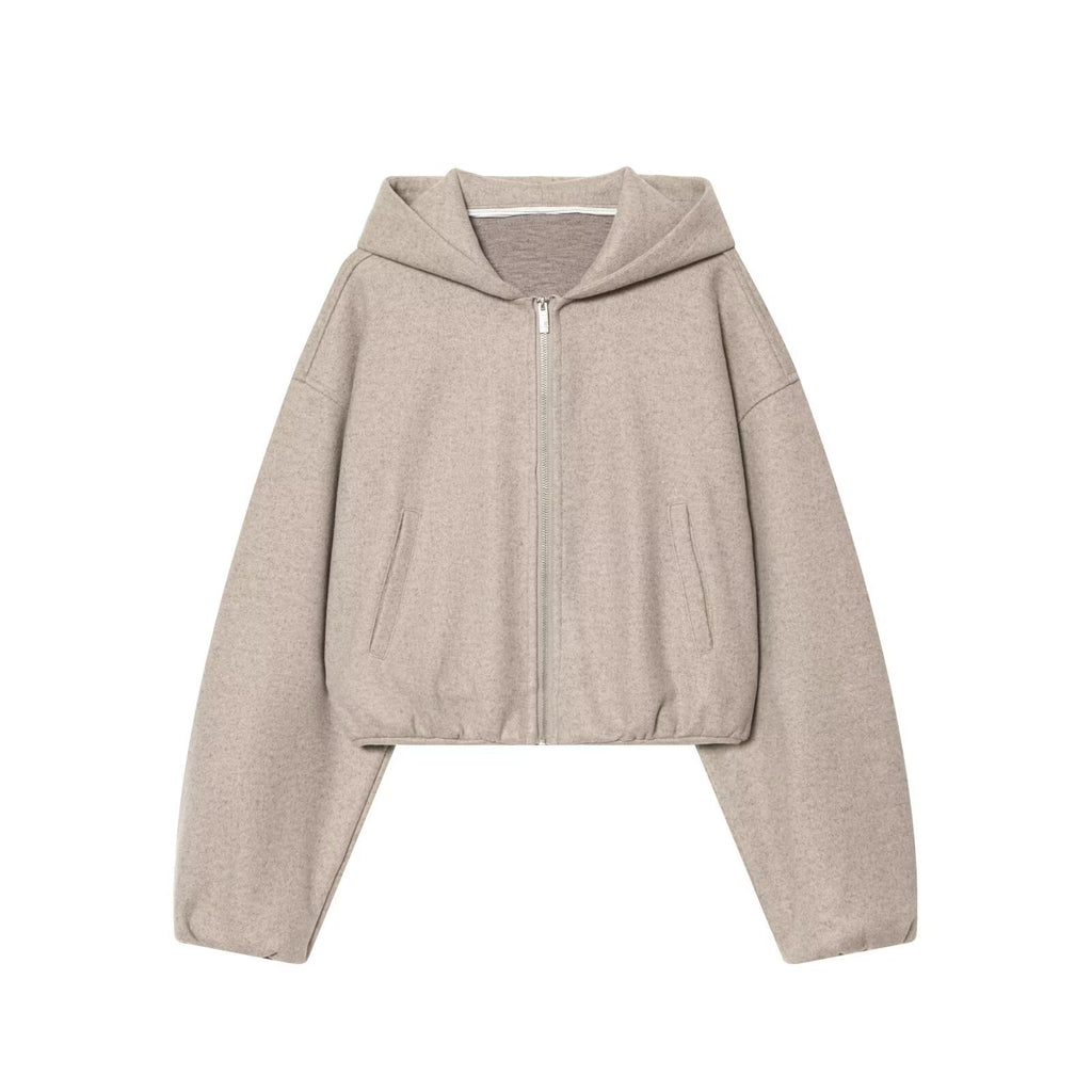 New Women's Fashionable Soft Hooded Jacket Outerwear Soft High-Waisted Pants
