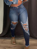 Distressed Jeans with Pockets
