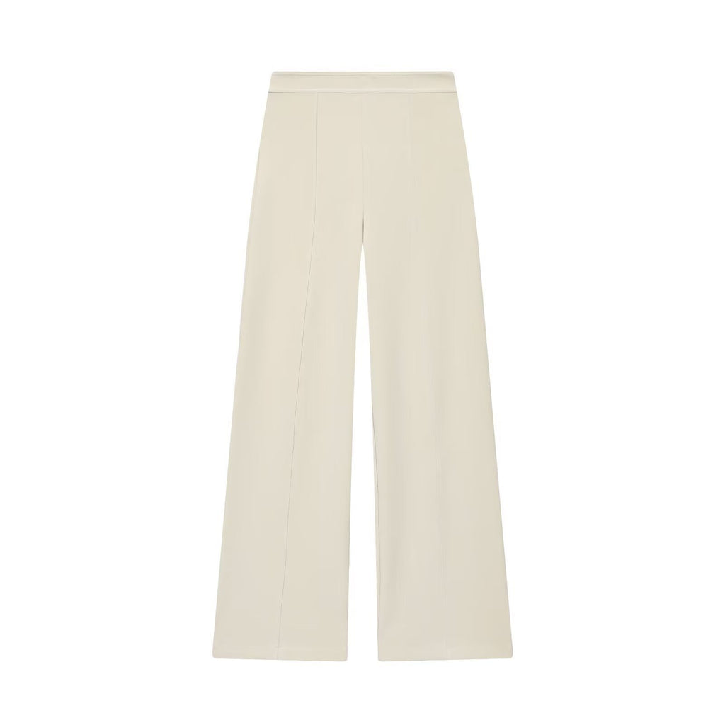 Asymmetric top+straight leg pants women's clothing