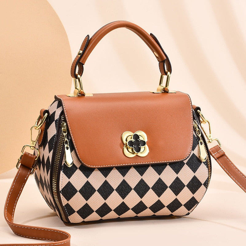 Luxury Designer Handbag Purse Women Top-handle Bag PU Leather Shoulder Messenger Bags Female Large Capacity Corssbody Bags