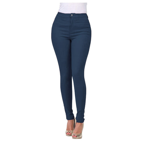Basic stretch slim fit multi-color jeans for women