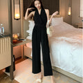 New Wide Leg Pants Workwear Jumpsuit Suit Women's Trendy Summer Dress High Waist Show Thin Temperament Drooping