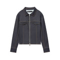 Fitted Denim Jacket with Mid-Waist Fitted Jeans for Women