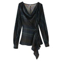 Style Women's Fashion Checkered Pleated Top and Balloon Pants