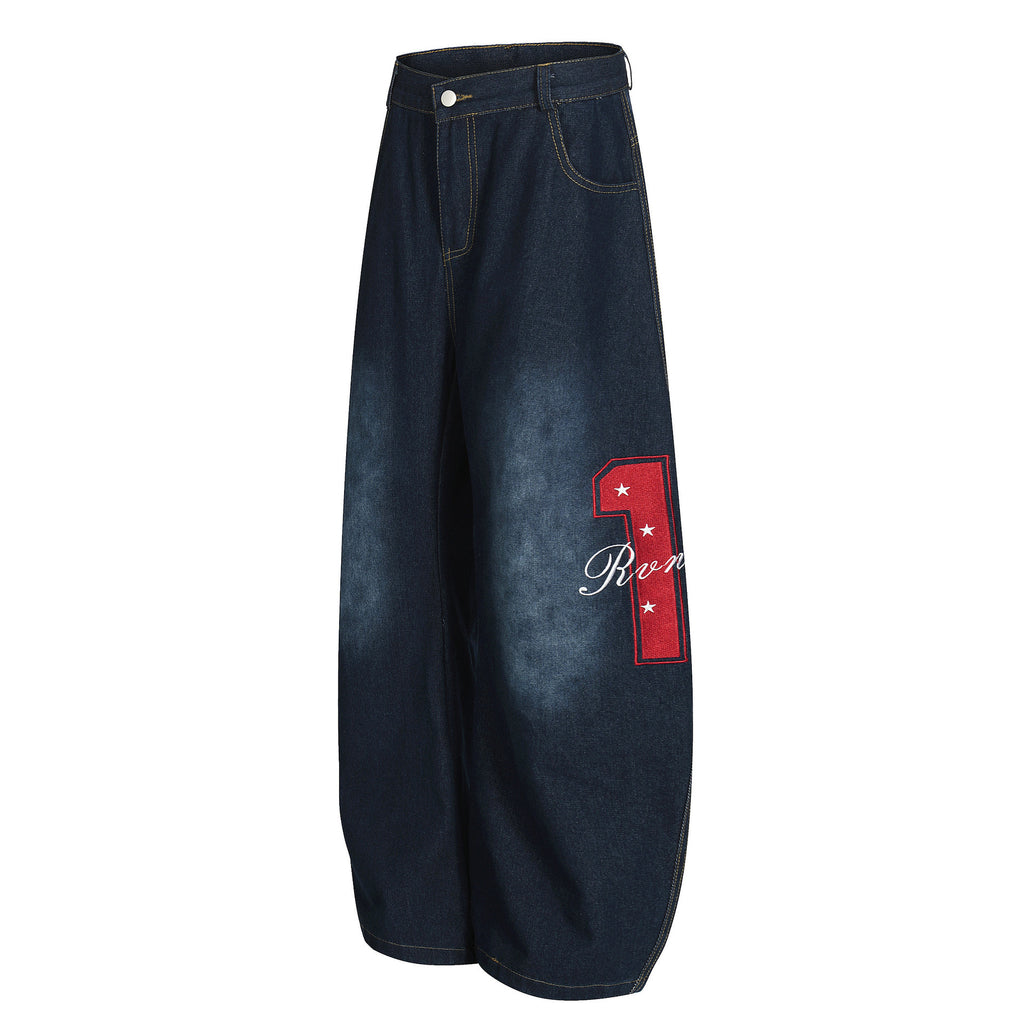 Men's Casual Jeans, Youth Trendy Mid-Waist Casual Pants