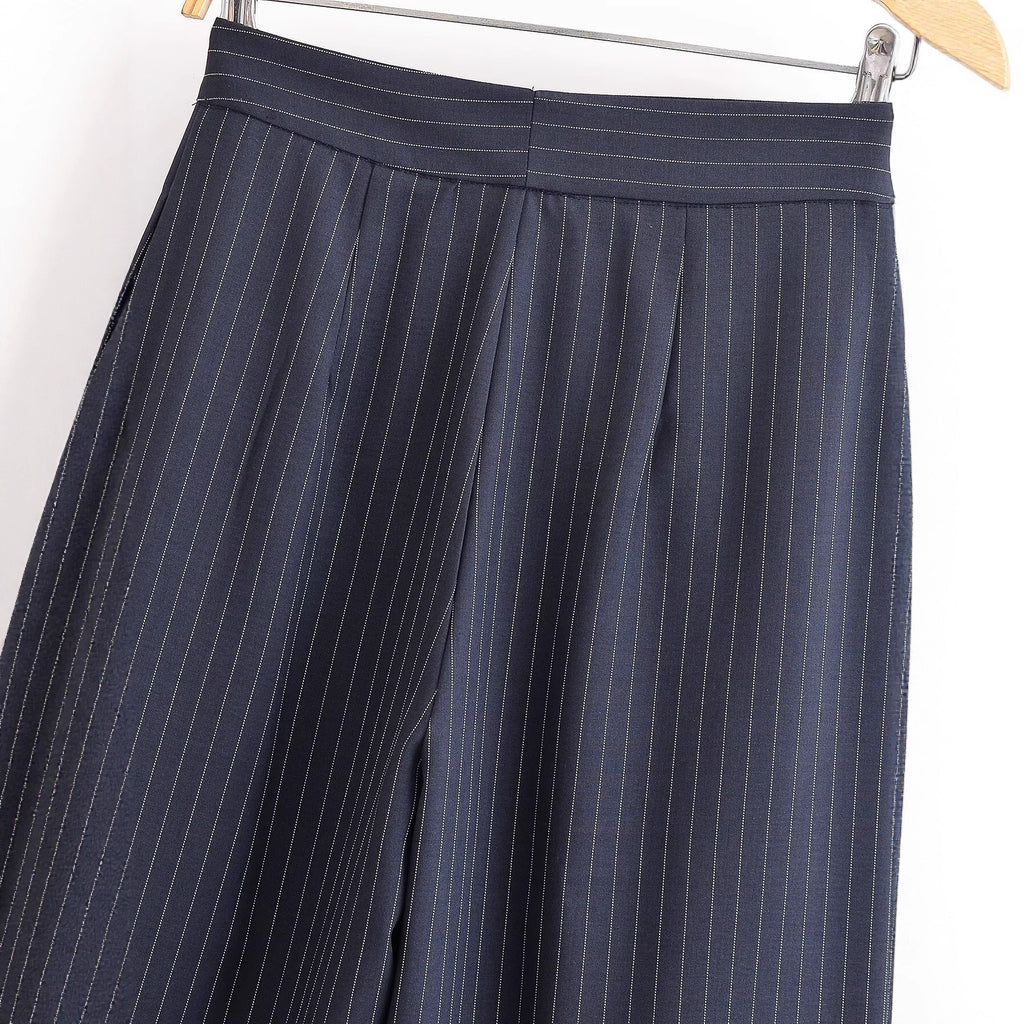Striped wide leg pants