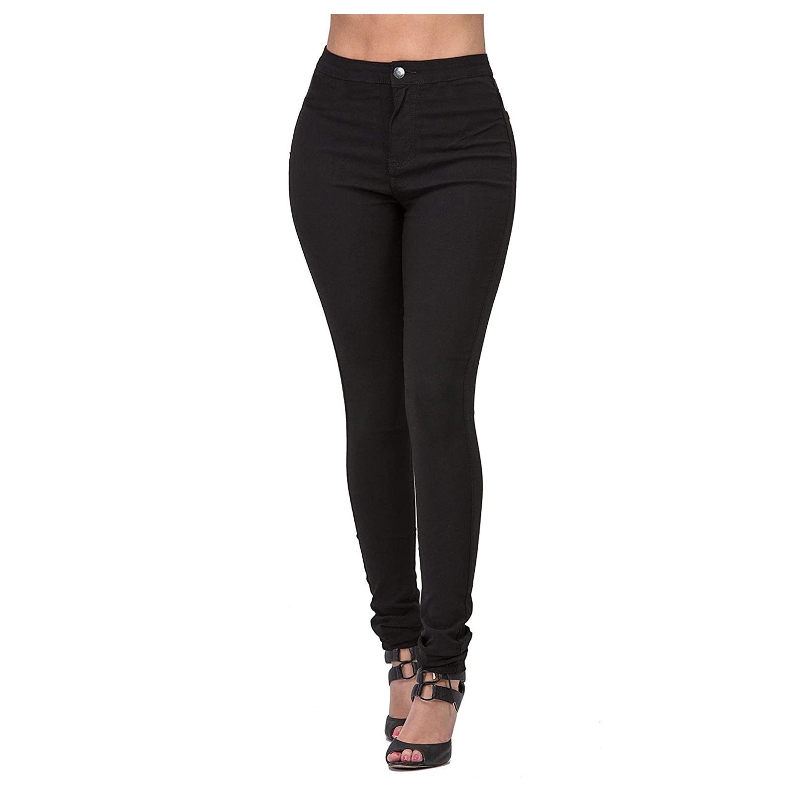 Basic stretch slim fit multi-color jeans for women