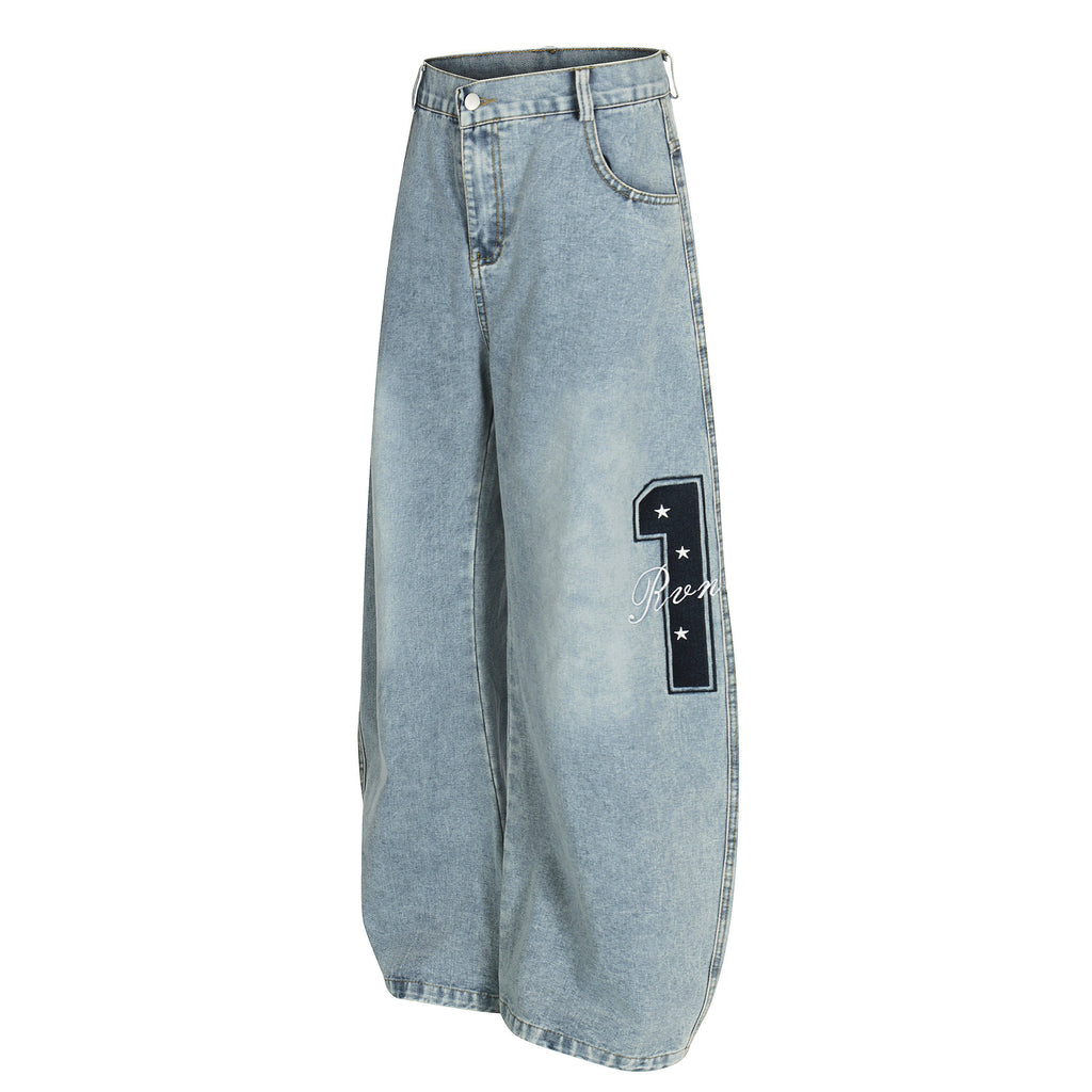 Men's Casual Jeans, Youth Trendy Mid-Waist Casual Pants
