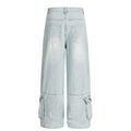 High street ripped rough edge workwear jeans