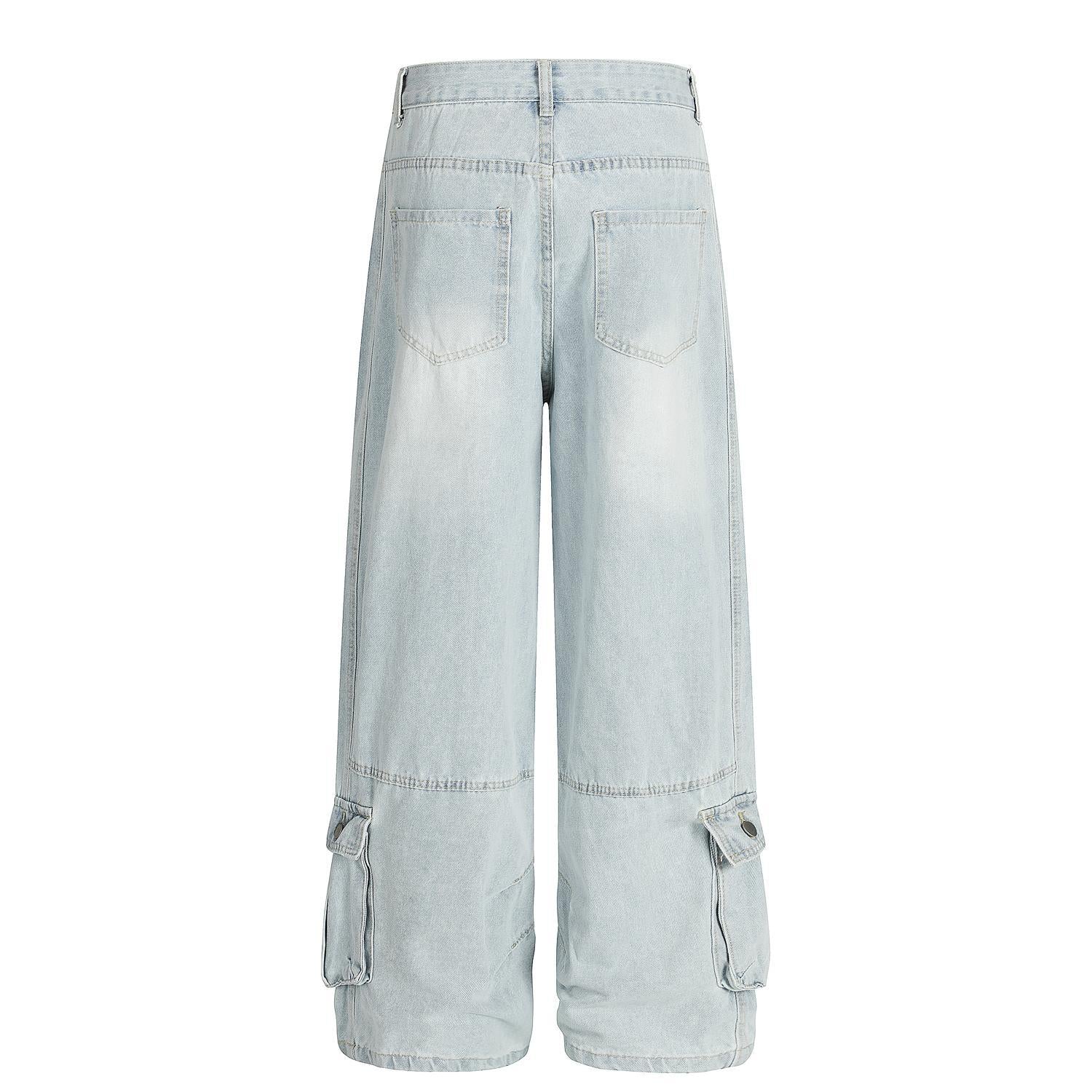High street ripped rough edge workwear jeans