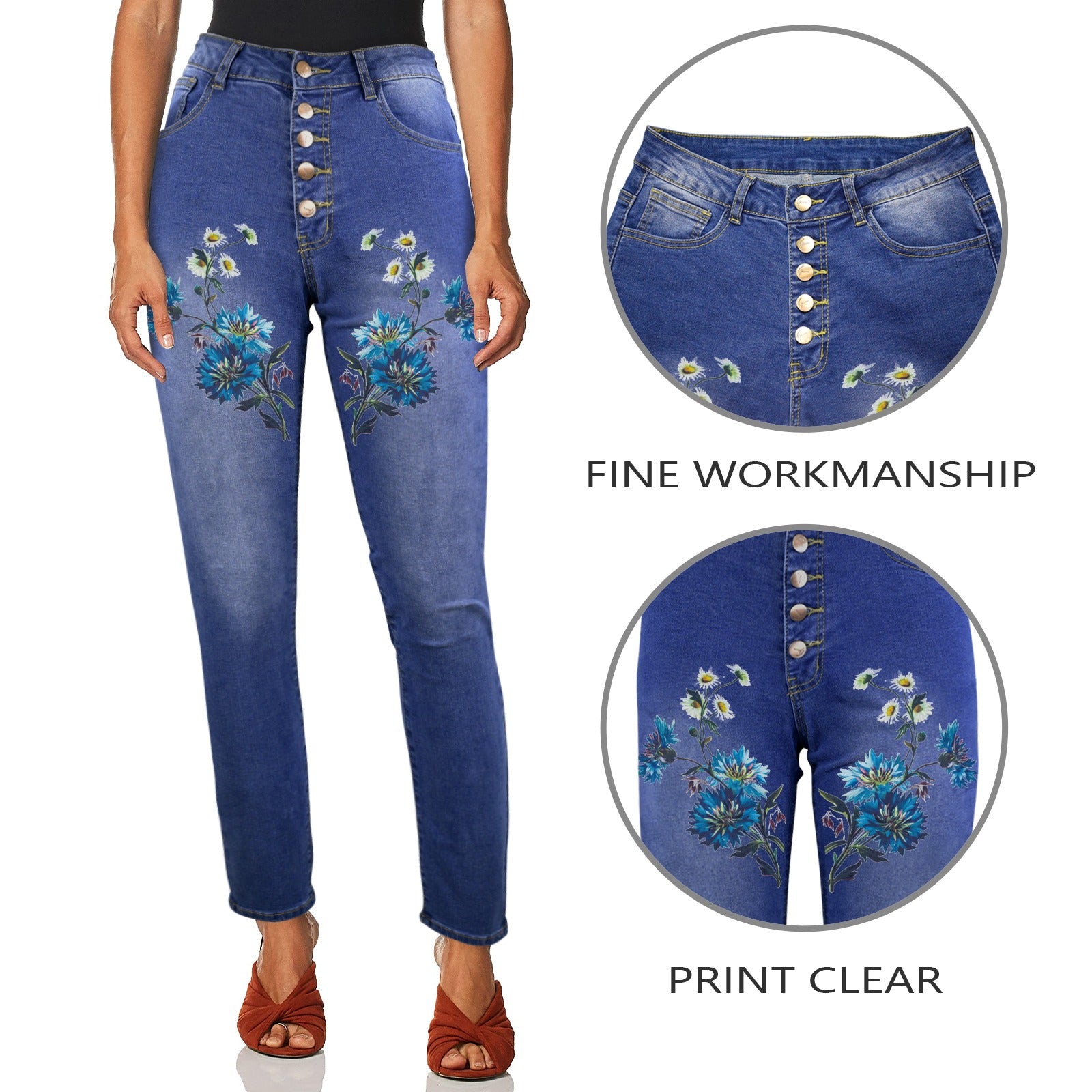 Women's Jeans (Front Printing) Made In USA Ships to USA Only