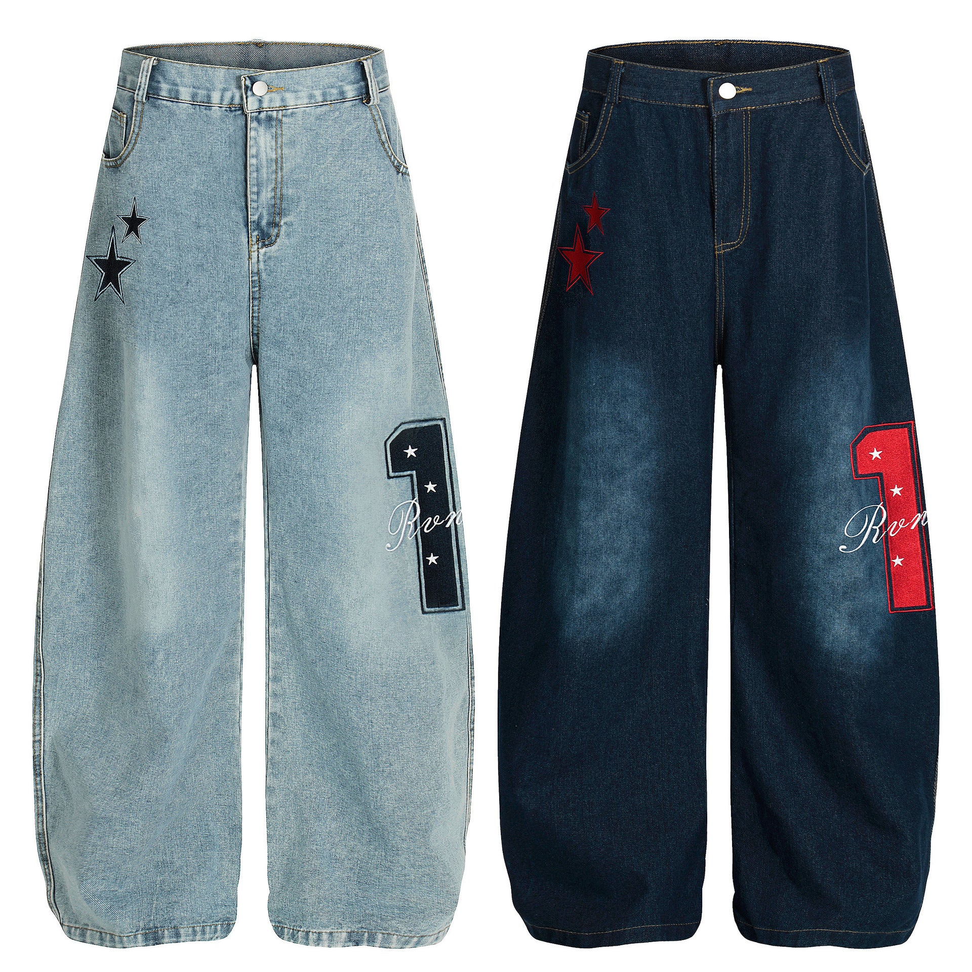 Men's Casual Jeans, Youth Trendy Mid-Waist Casual Pants