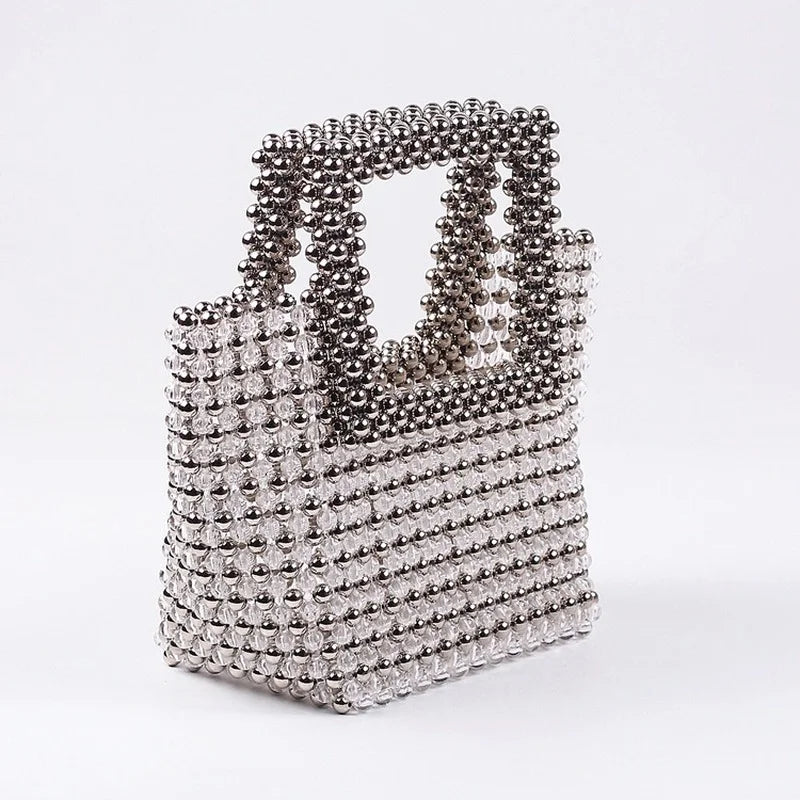 Women Summer Fashion Top-handle Ladies Party Dinner Evening Handmade Exquisite Purses and Handbags