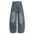 Make old washed water bent jeans