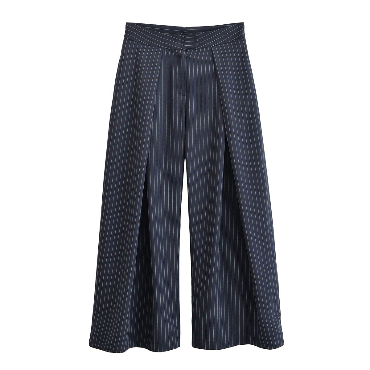 Striped wide leg pants