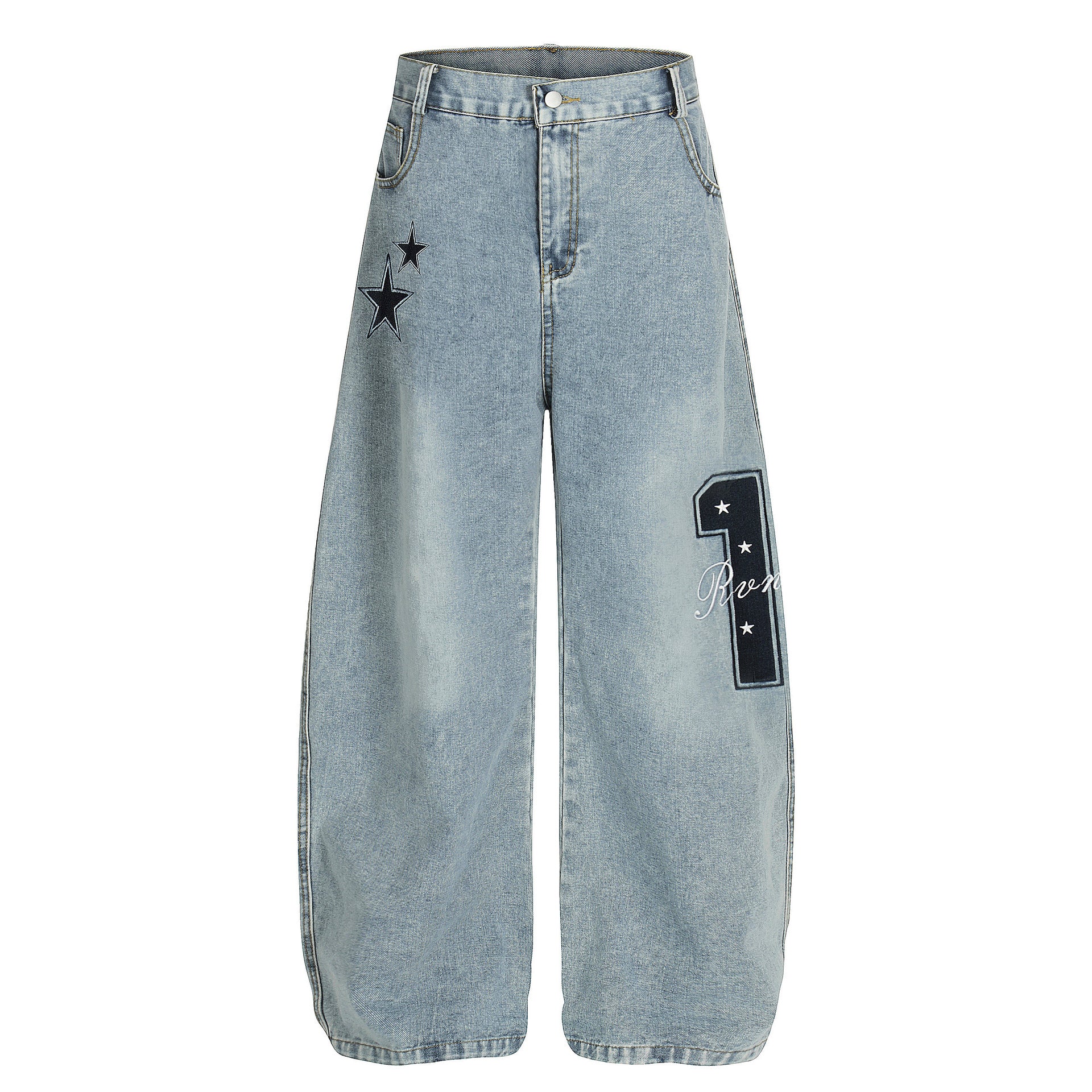 Men's Casual Jeans, Youth Trendy Mid-Waist Casual Pants