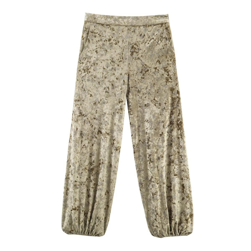 Tencel waist belt suit+lantern pants
