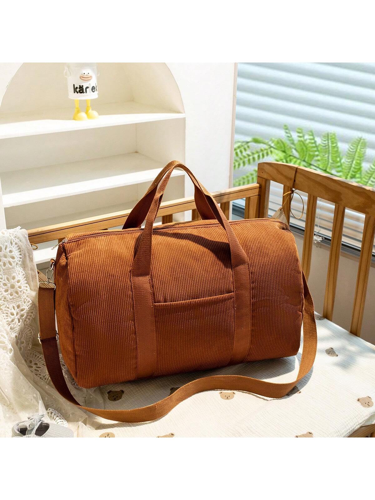 Embroidered Travel Bag Large Capacity Luggage Bag Lightweight Carry-on Handheld Shoulder Bag Boston Bag