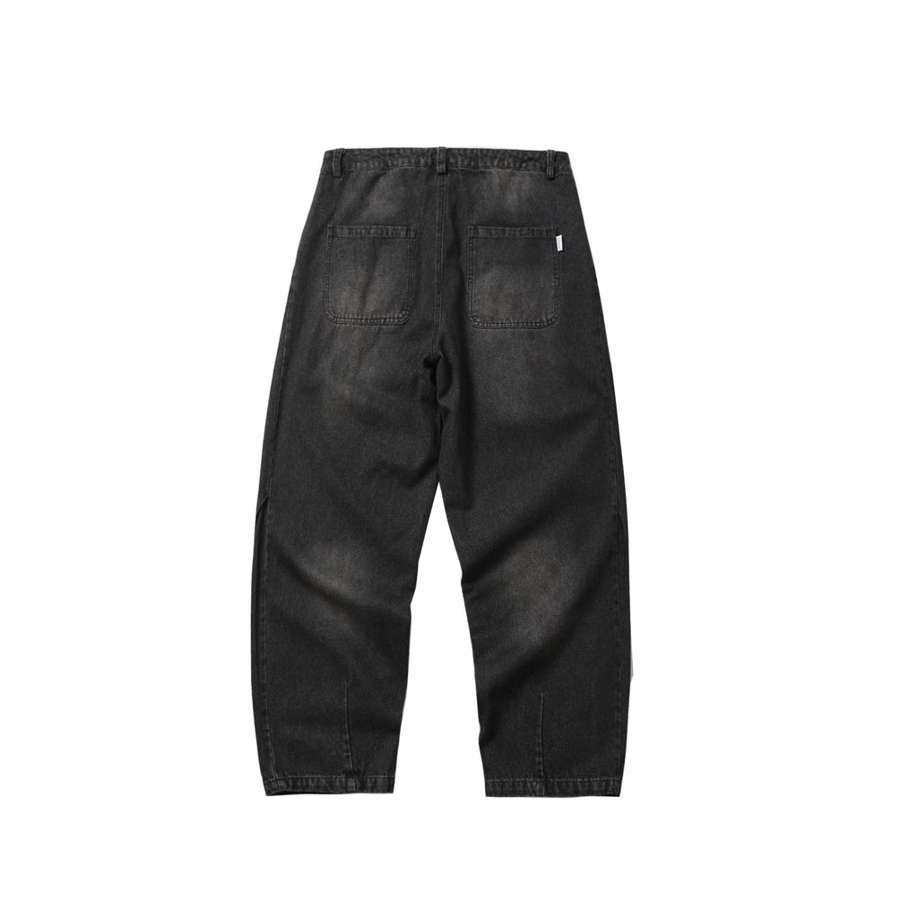 Loose Fit Washed Straight Leg Wide Leg Jeans for Men