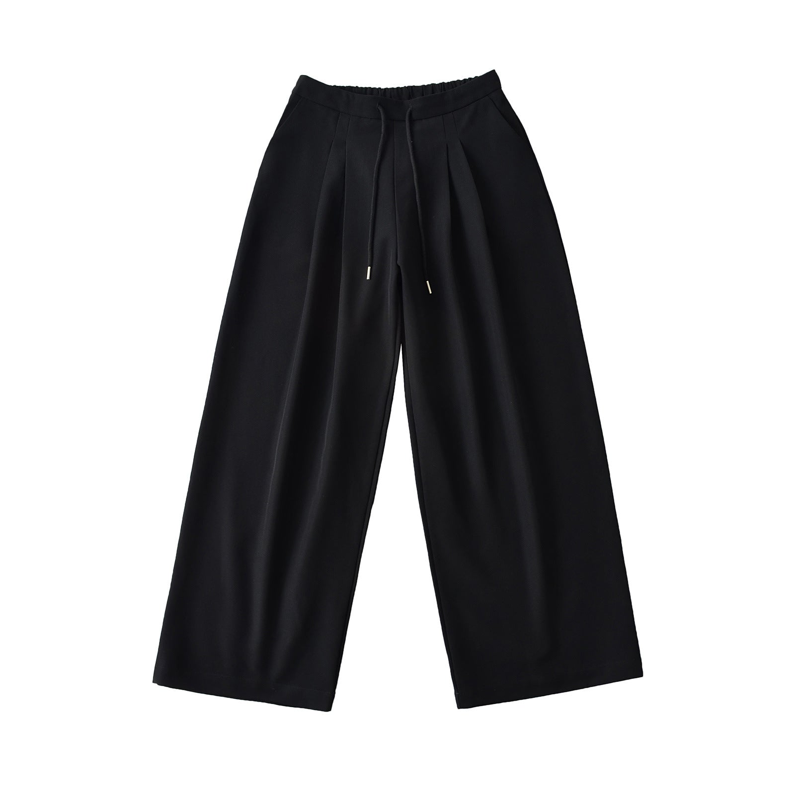 Grey suit pants with drawstring casual pants