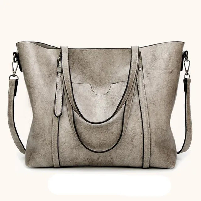 Women bag Oil wax Women's Leather Handbags Luxury Lady Hand Bags With Purse Pocket Women messenger bag