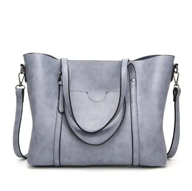 Women bag Oil wax Women's Leather Handbags Luxury Lady Hand Bags With Purse Pocket Women messenger bag
