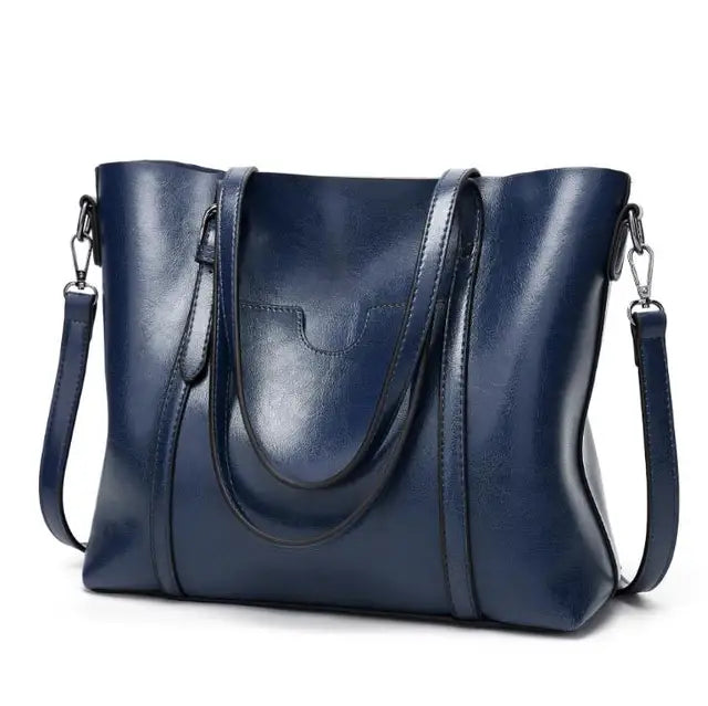 Women bag Oil wax Women's Leather Handbags Luxury Lady Hand Bags With Purse Pocket Women messenger bag
